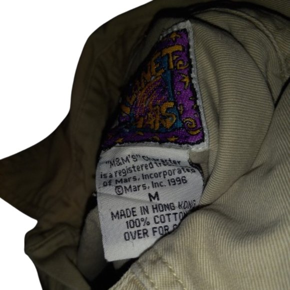 Planet Mars M & M's Vintage Shirt Beige Long Sleeve Collared Mens Medium - Picture 8 of 8